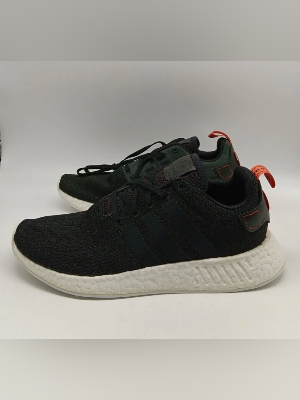 Adidas NMD_R2 Future Harvest Black Gray Running Sneakers Shoes-Mens 10